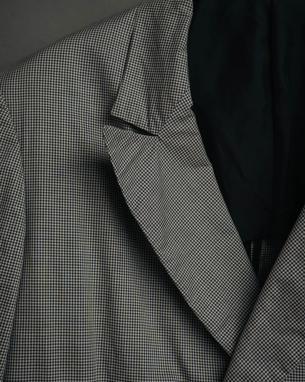 -SPECIAL- "Y's for men" 80's Double breasted houndstooth long jacket