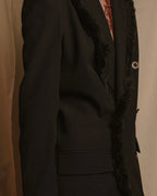 –SPECIAL– "Christian Dior"
98SS fringed peak lapel double breasted jacket