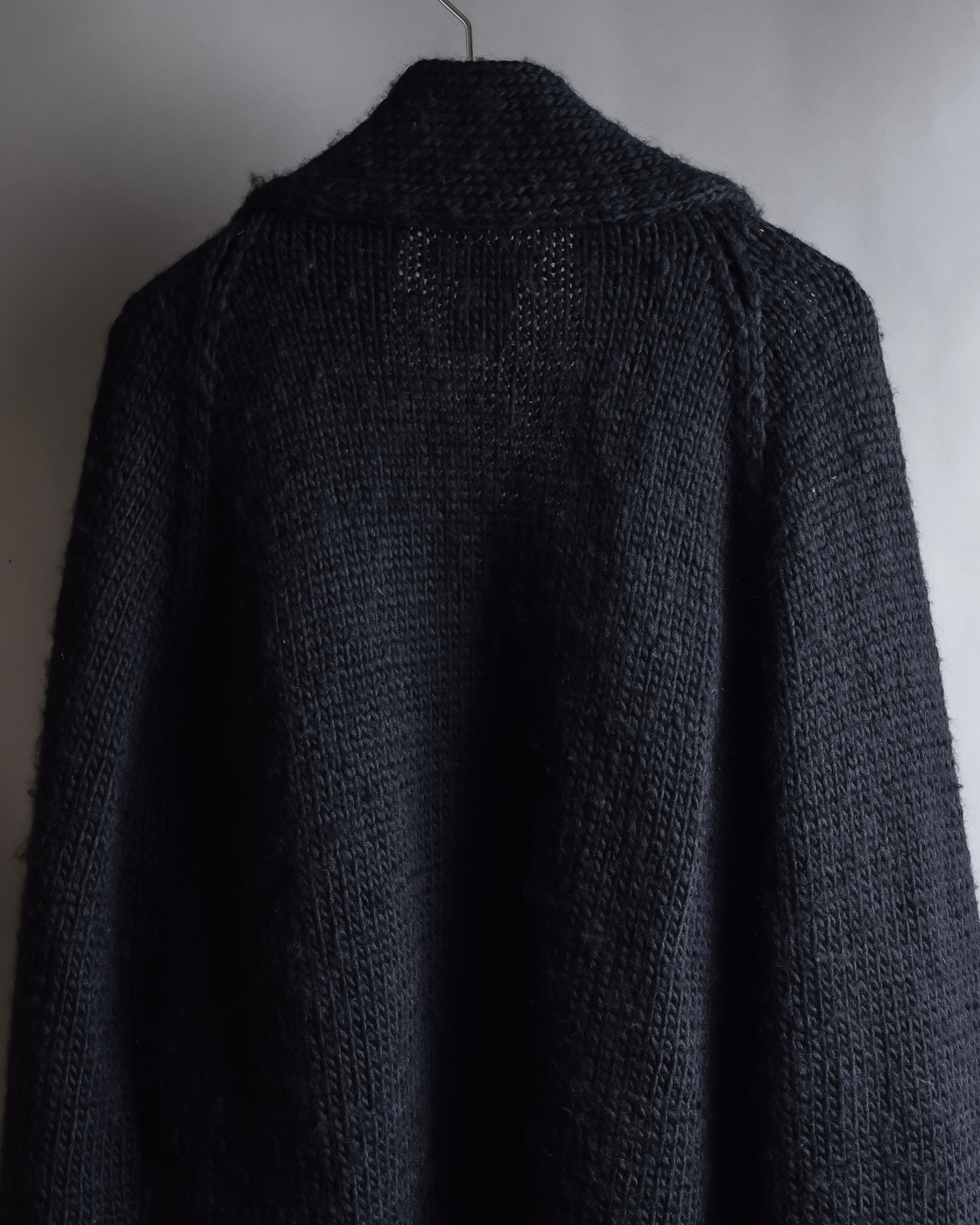 "YOHJI YAMAMOTO" 19AW Oversized cape knit cardigan