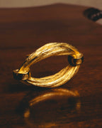 "Christian Dior" 70's Textured gold tone brooch