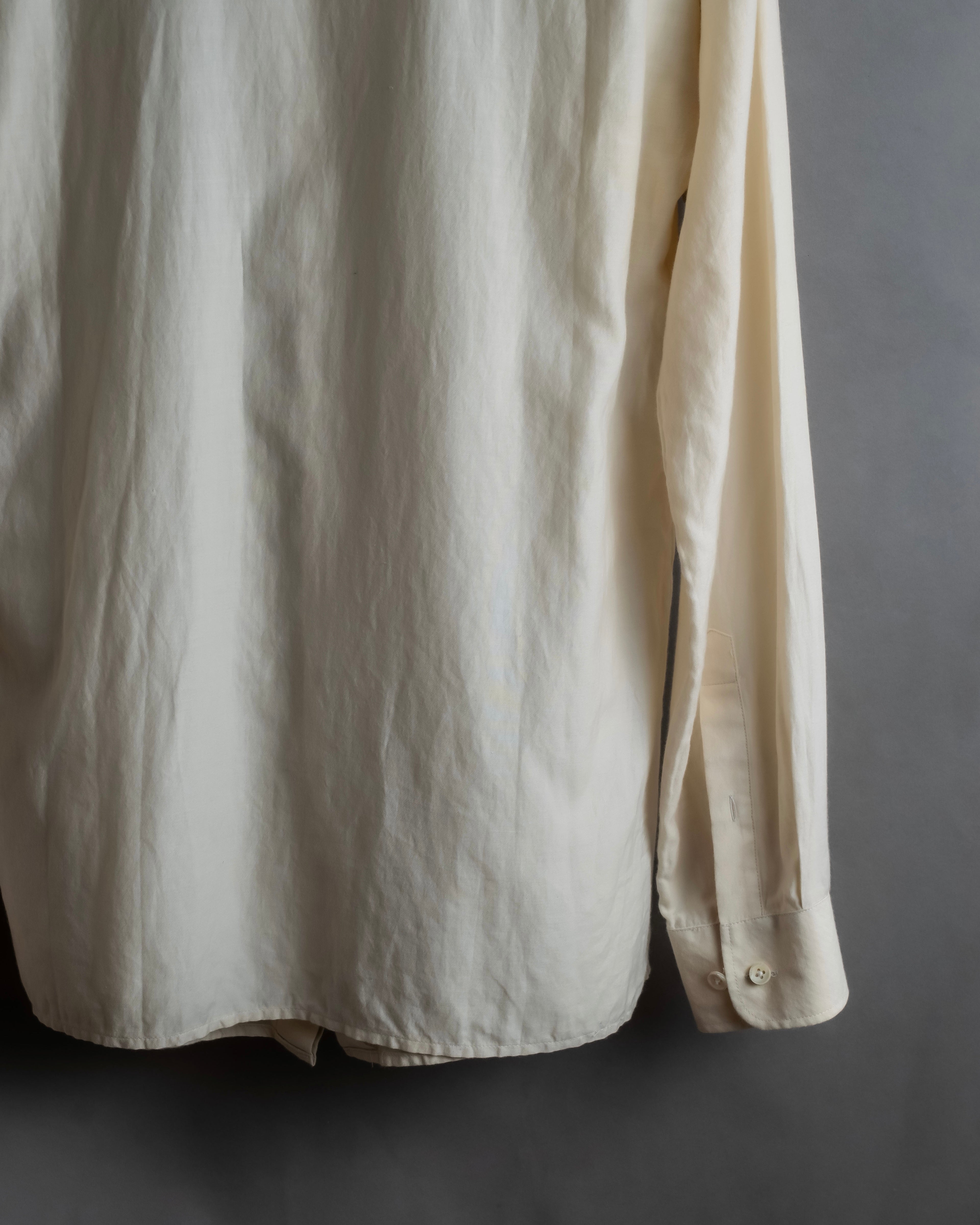 "Maison Martin Margiela" 2010SS triple layer folded fly front shirt