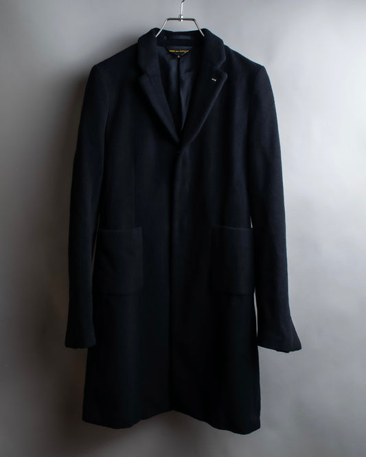 "COMME des GARCONS" Hook design wool blend chesterfield coat