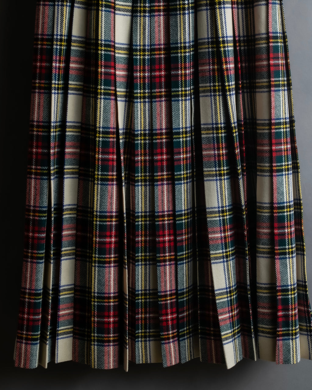 "PINK HOUSE" Tartan check pleated wrap skirt