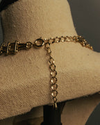 “Vintage“ Geometric link gold tone necklace