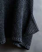 "DOLCE & GABBANA" Poncho silhouette waffle knit pullover