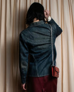 "KENZO" K motif design chain shoulder wallet bag