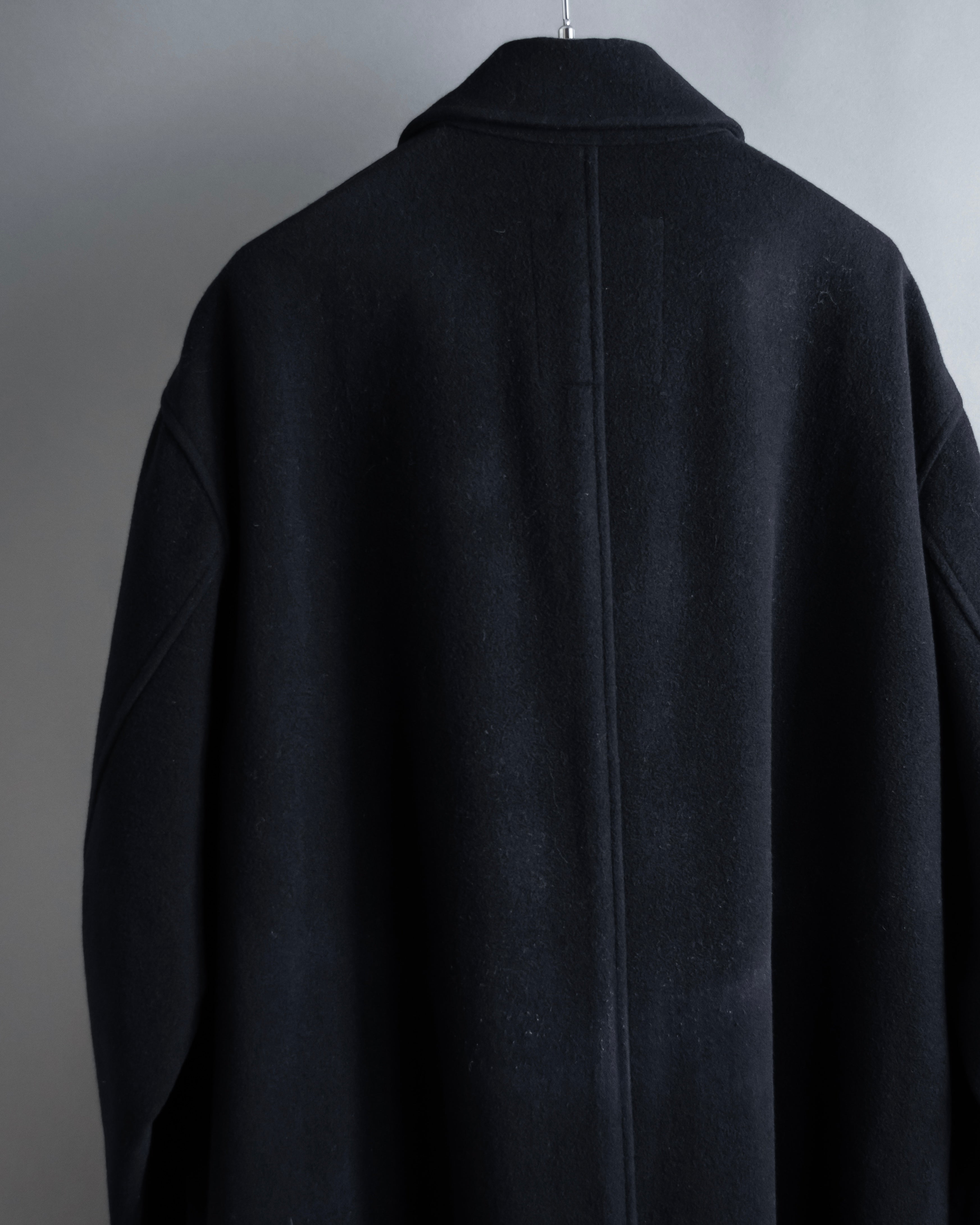 "YOHJI YAMAMOTO" Straight line stand collar coat