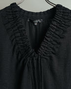 “GUCCI” 2001-2004 Tom Ford era gathered wool fringe knit top