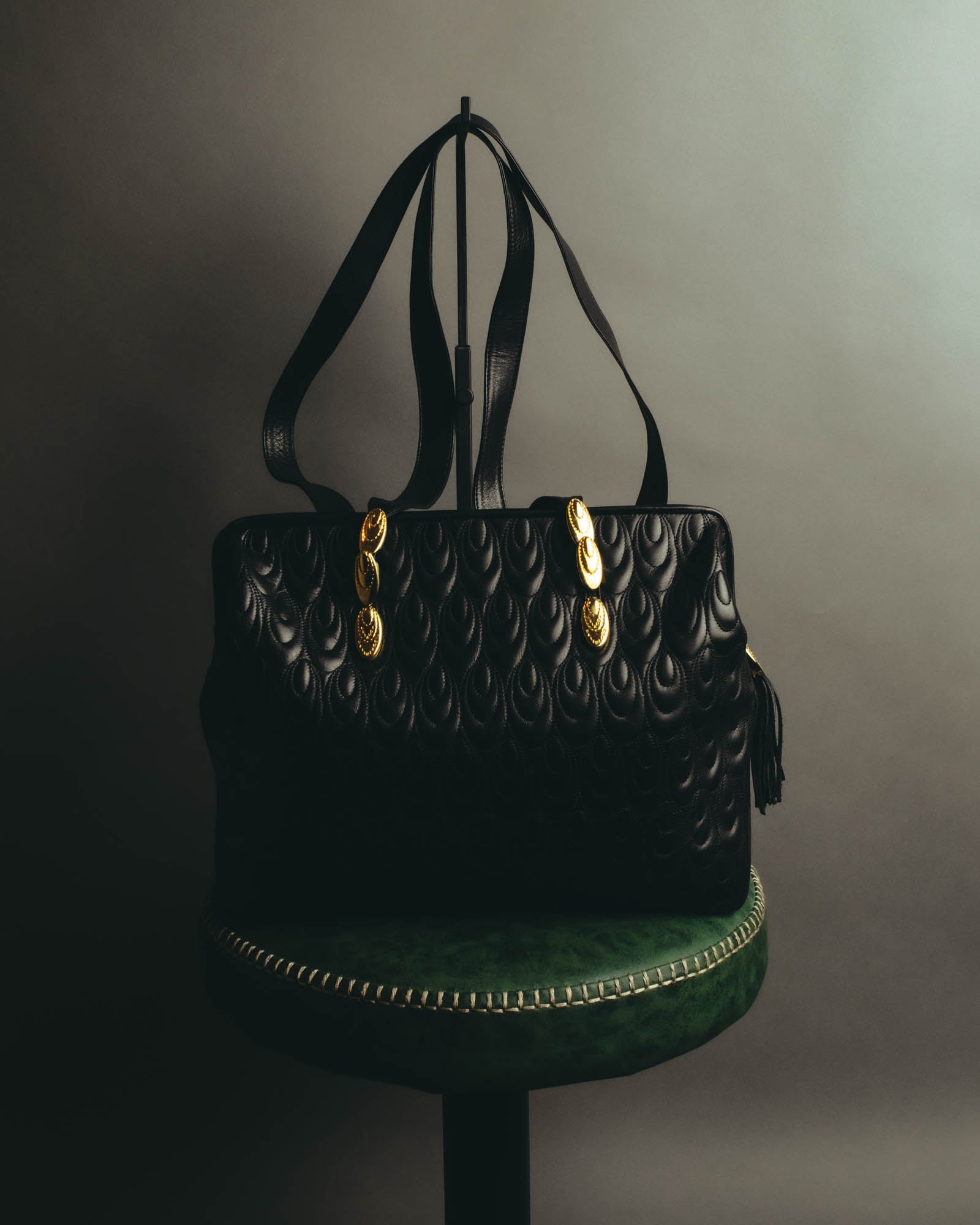 "Valentino Orlandi" 80's-90's Sculptural quilted leather shoulder bag
