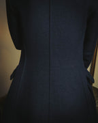 -SPECIAL- “Christian Dior” 2017 AW Navy double breasted A line long coat