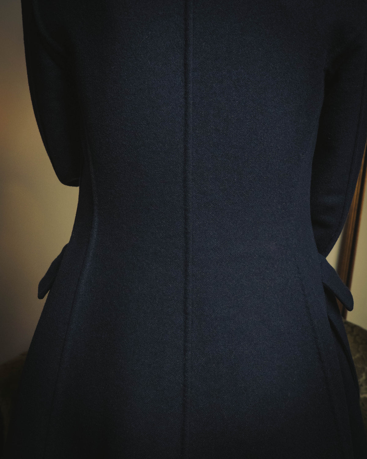 -SPECIAL- “Christian Dior” 2017 AW Navy double breasted A line long coat