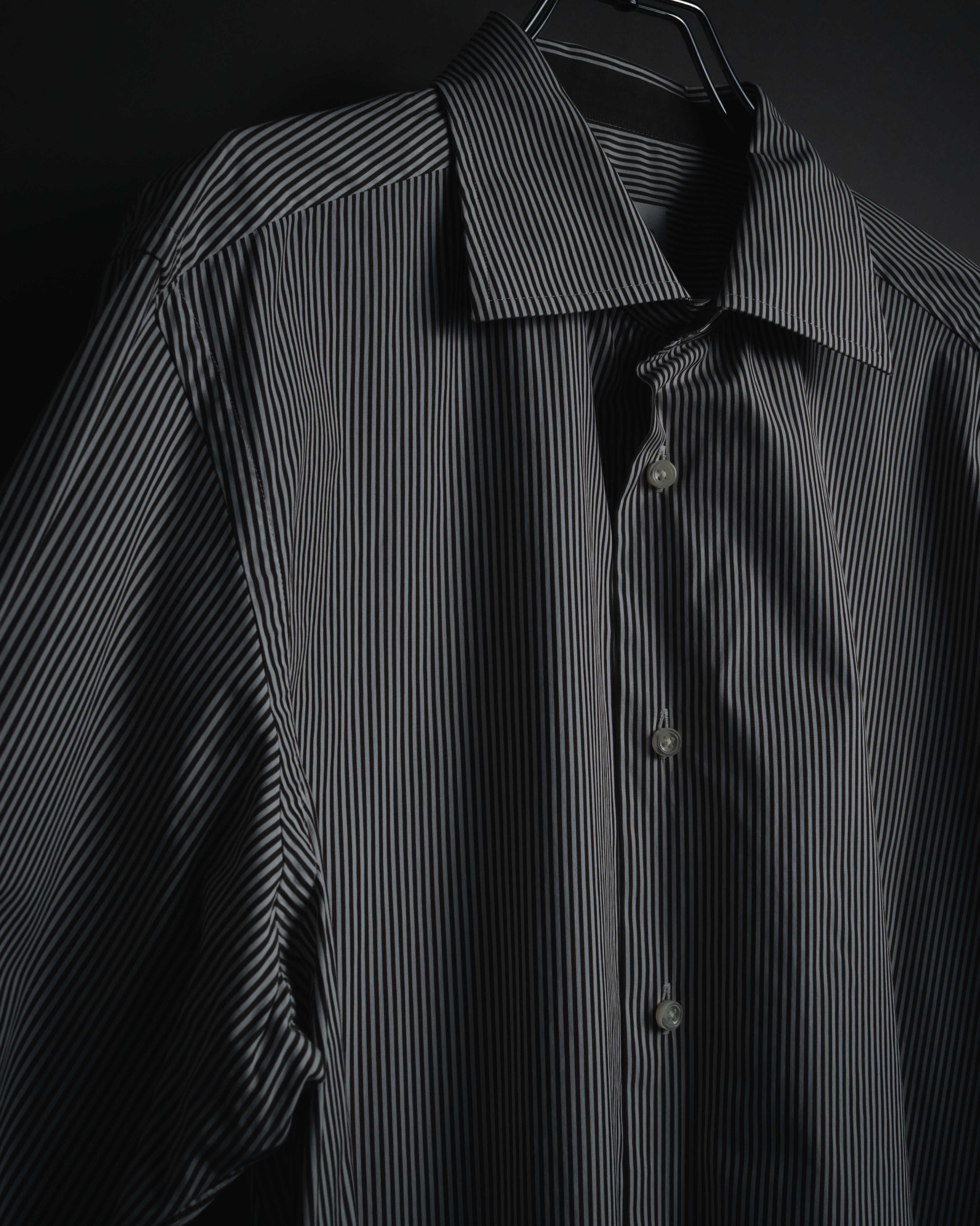 "Ermenegildo Zegna" 2010’s mother-of-pearl button london stripe shirt