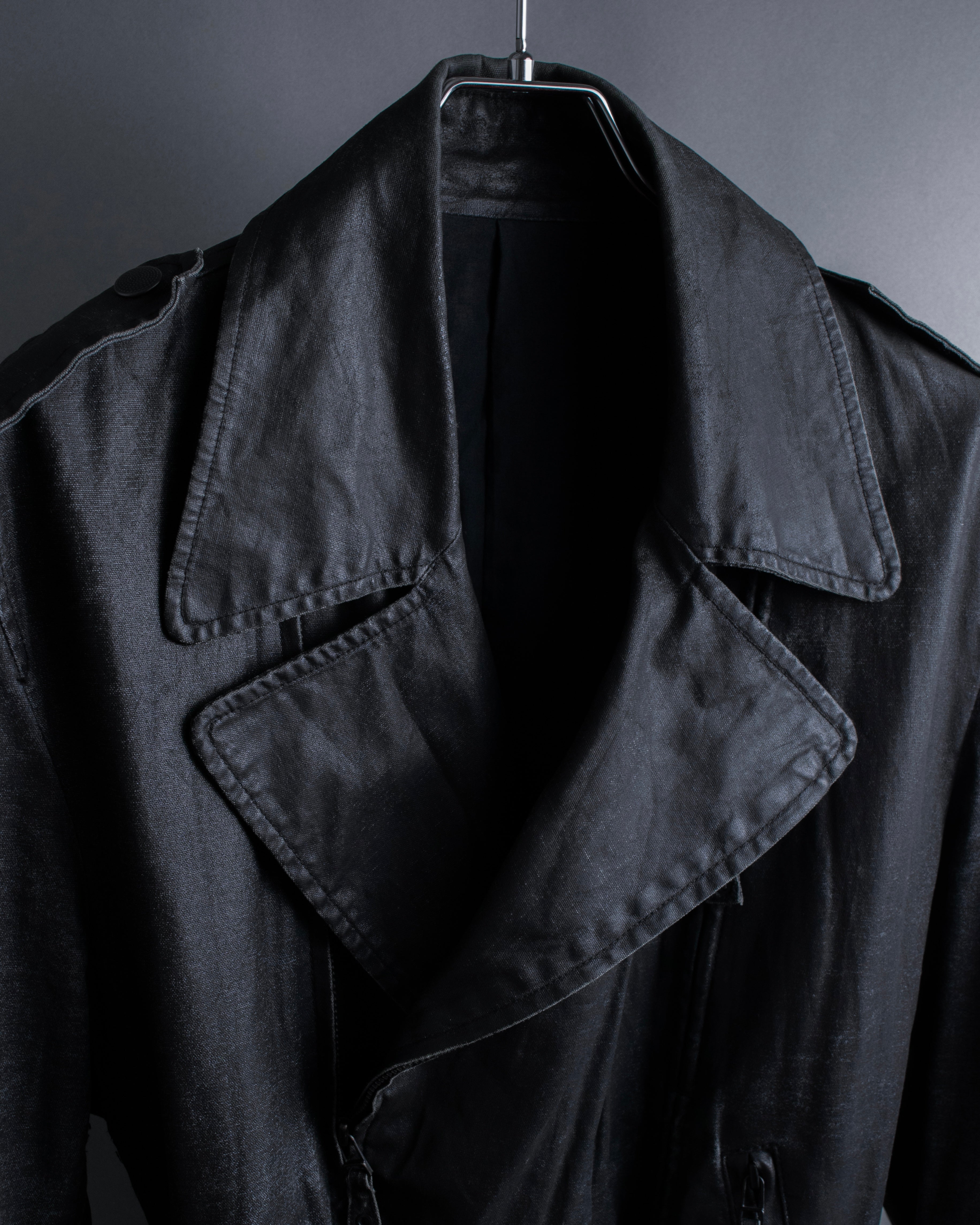 "JEAN PAUL GAULTIER" Firm finish double-zip belted mid-length coat