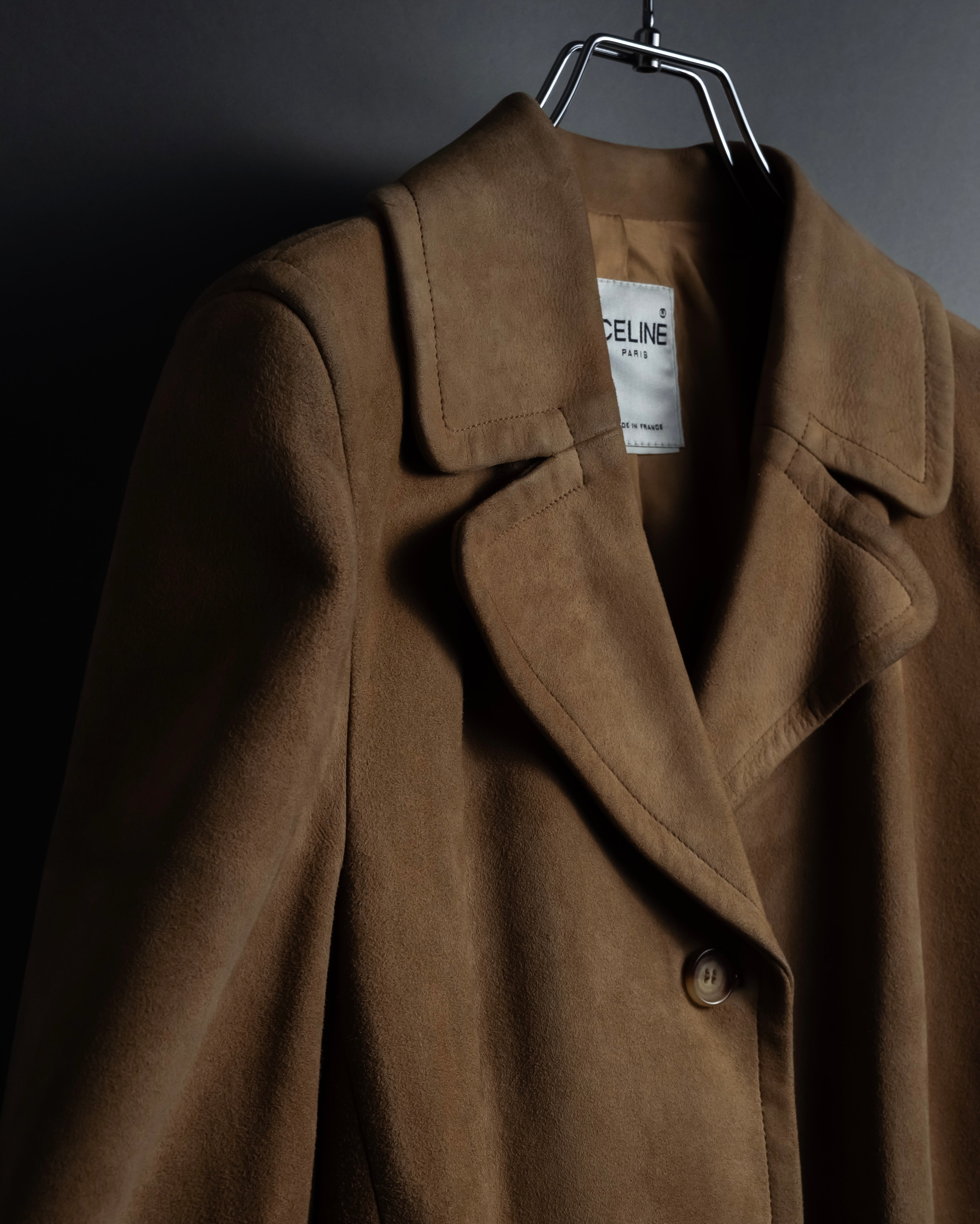 "CELINE" Relaxing design suede leather jacket