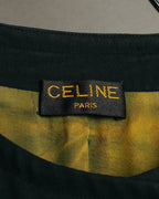 –SPECIAL– "CELINE" 80's Elegant belted double breasted long coat