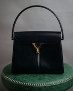 “VALENTINO GARAVANI” 80’s-90’s V clasp top handle bag