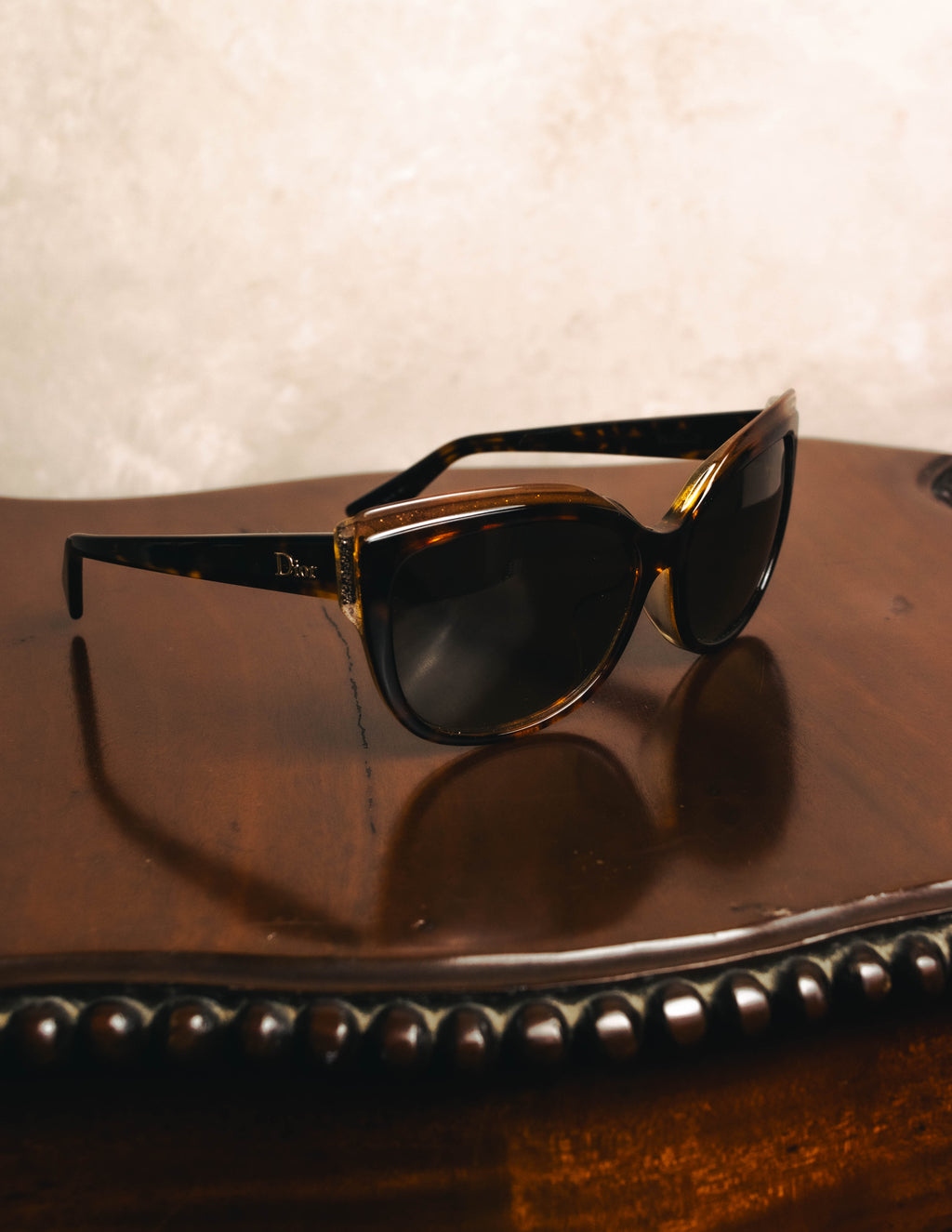 "Christian Dior" 2010's Glittered tortoiseshell sunglasses