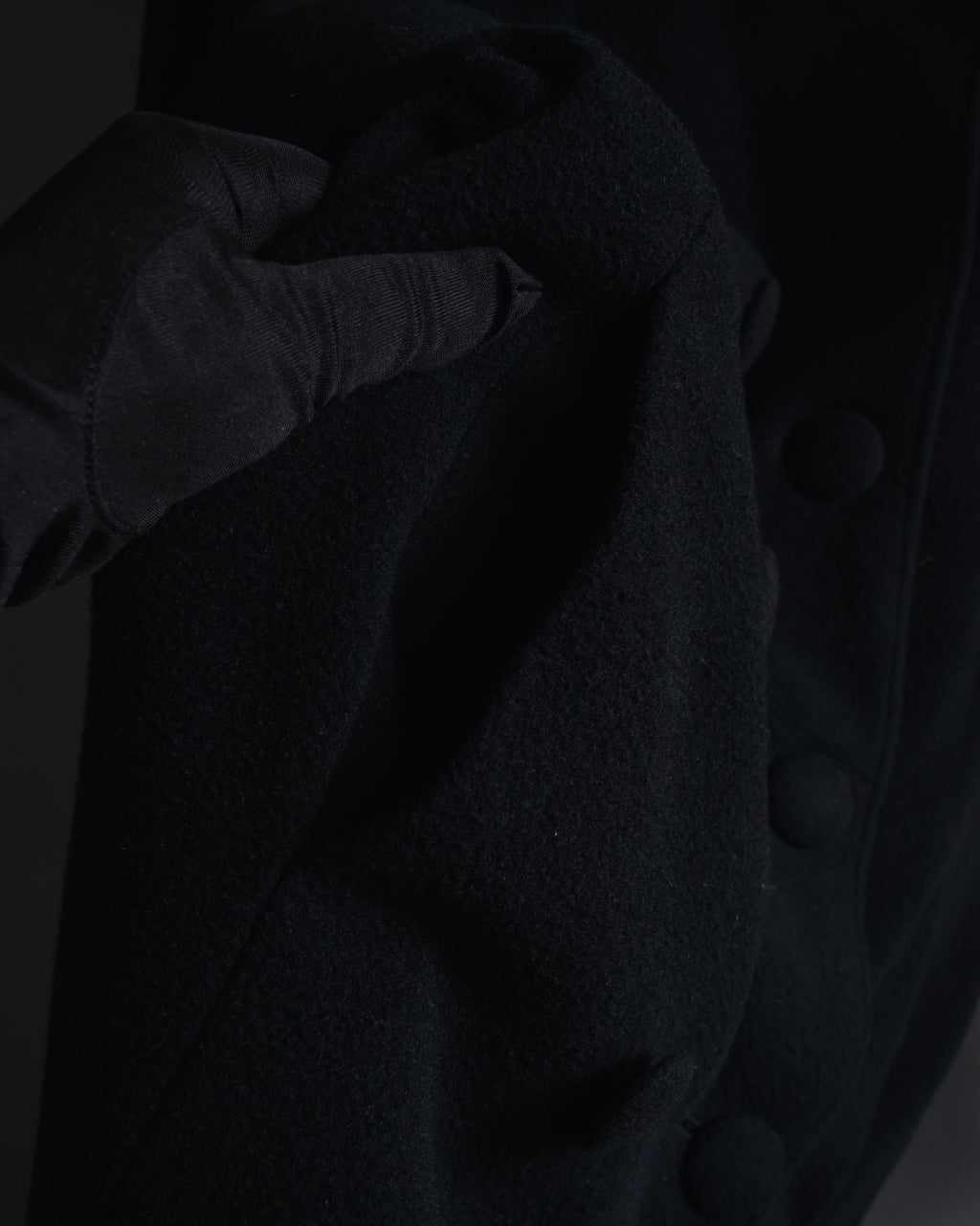 "Karl Lagerfeld" 80's-90's Round collar curvaceous coat