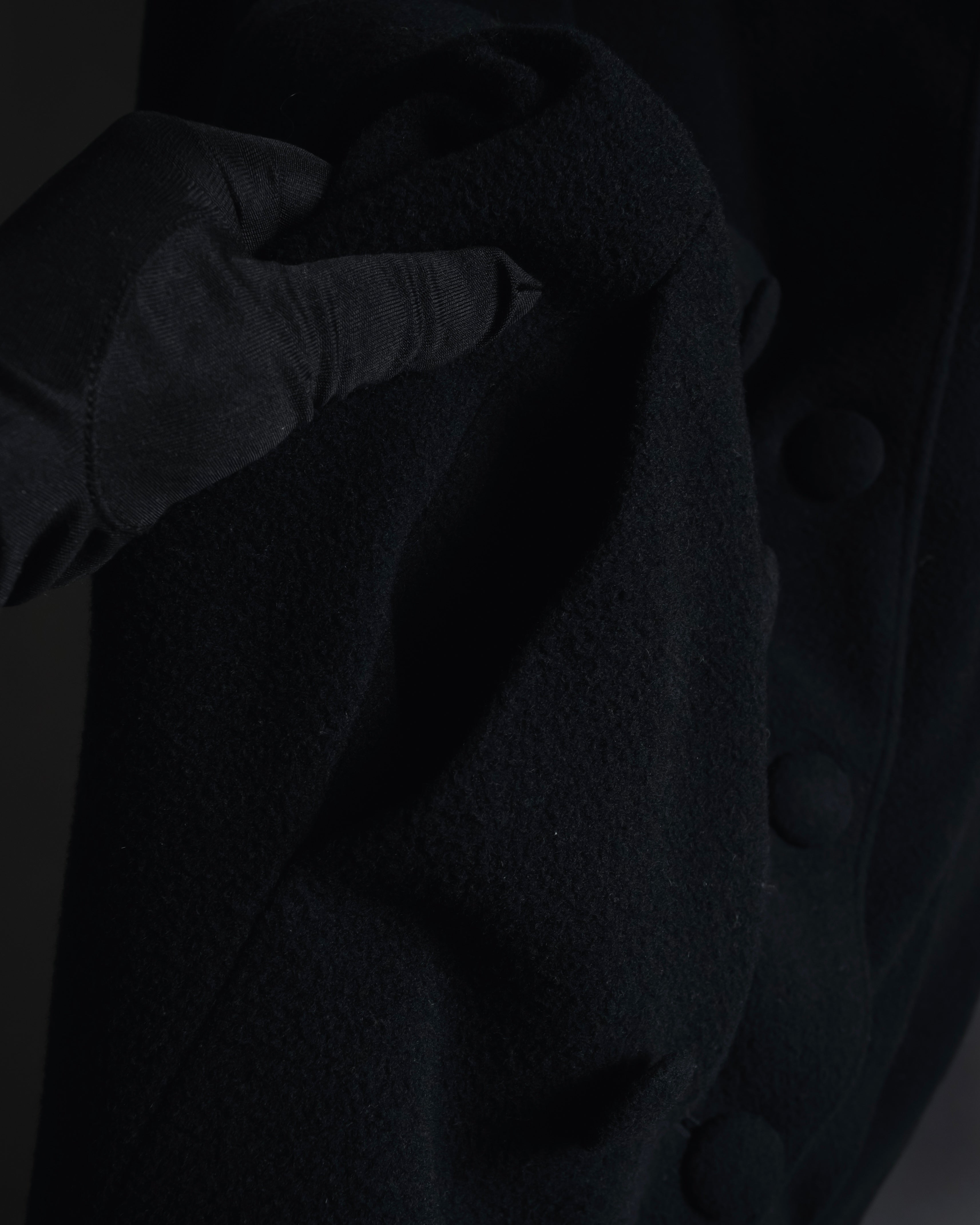 "Karl Lagerfeld" 80's-90's Round collar curvaceous coat