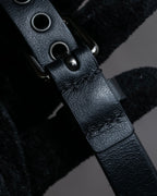 "Christian Dior" Countless eyelet design leather belt