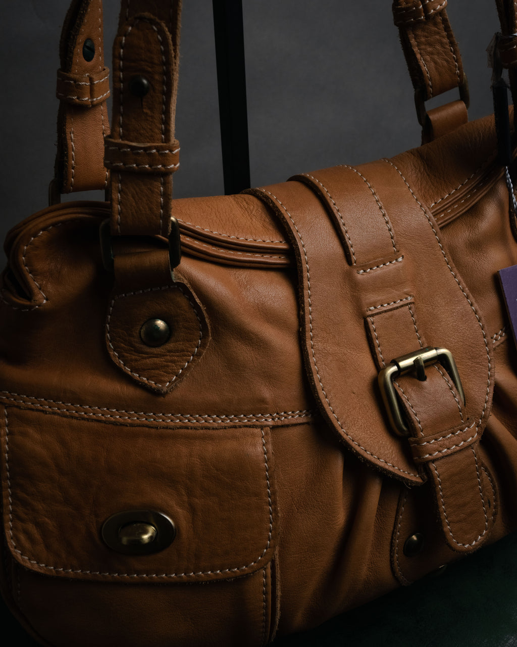 “MARCO BUGGIANI” 2004-2009 Soft leather multi pocket shoulder bag