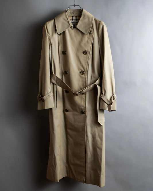 "BURBERRYS" Traditional belt design long length trench coat