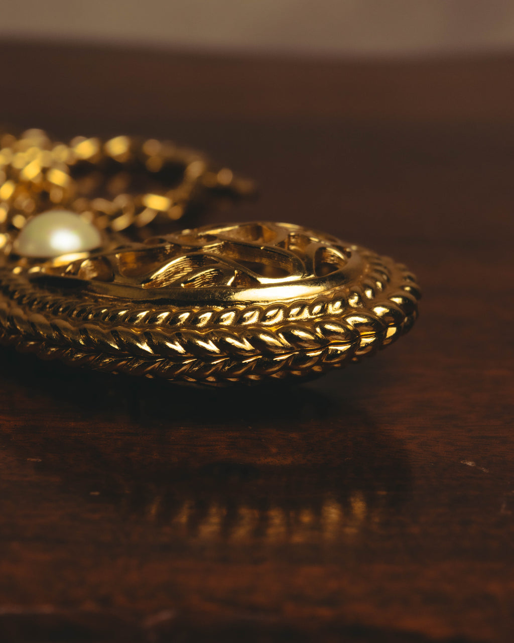"Christian Dior" 80's-90's Ornate pendant necklace