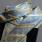 "CHANEL" Regimental pattern gold scattered design neck tie