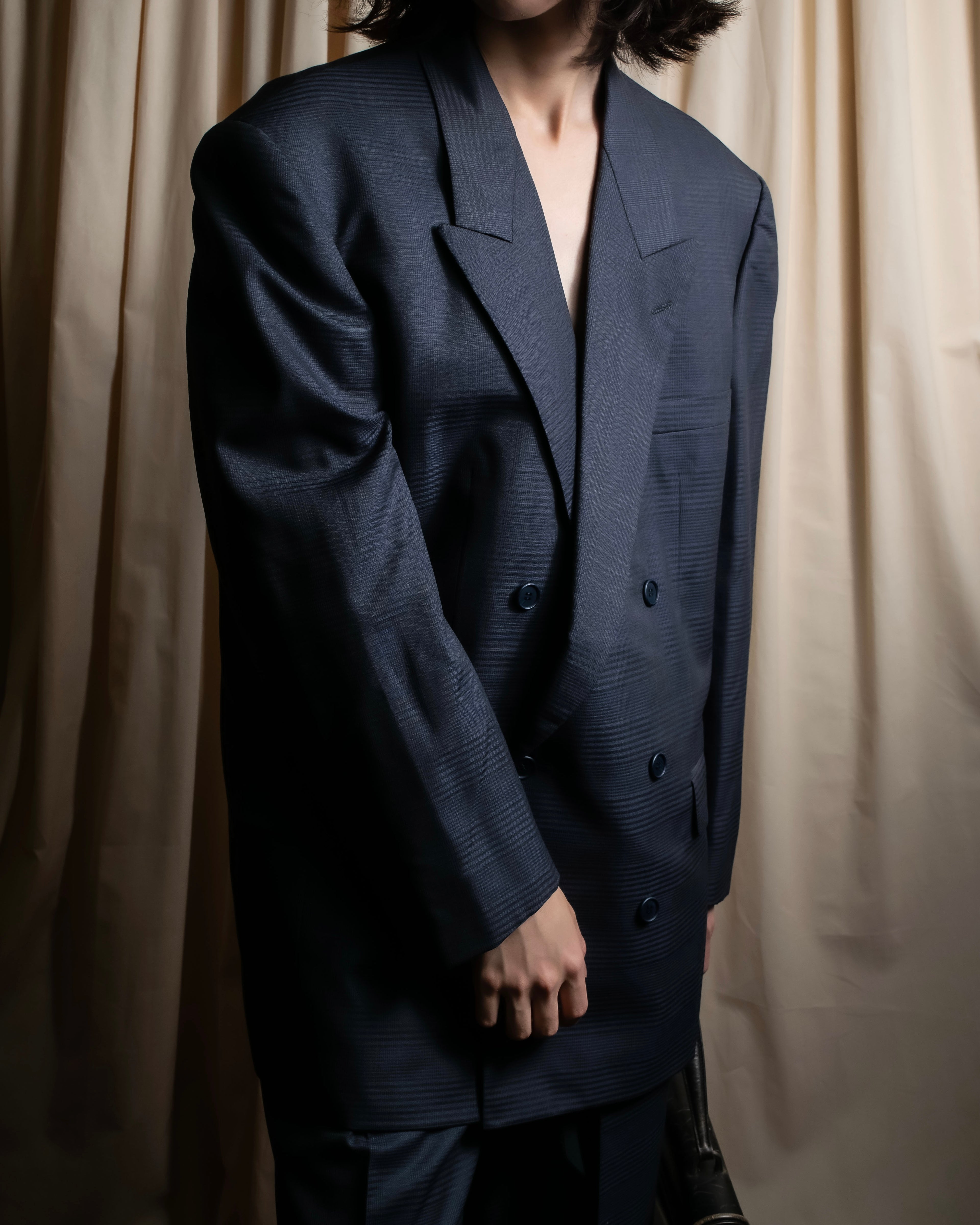 "CHRISTIAN DIOR MONSIEUR"
Shadow check pattern structured set up