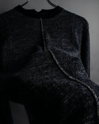 "CELINE" Inside-out stitching design knit pullover