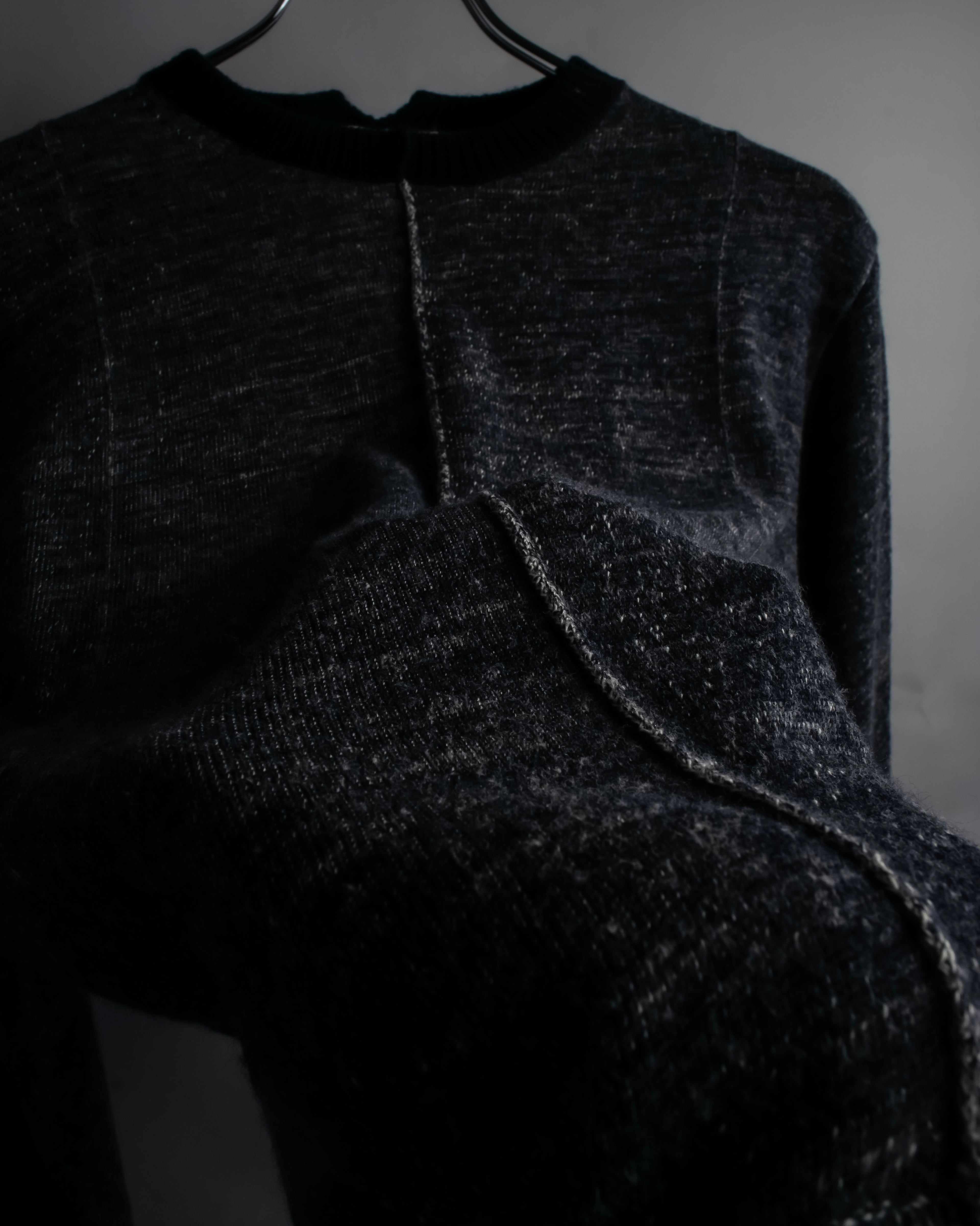 "CELINE" Inside-out stitching design knit pullover