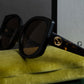 "GUCCI" Geometric frame Interlocking G sunglasses