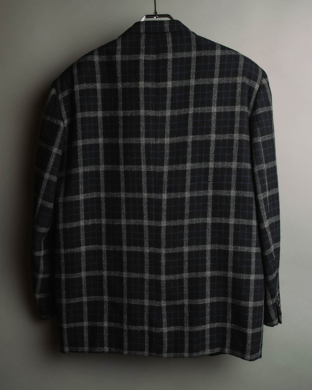 "COMME des GARÇONS HOMME"
90's Oversized wool checked tailored jacke