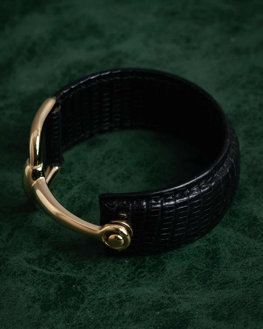 “GUCCI” 90’s-00’s Lizard horsebit bracelet