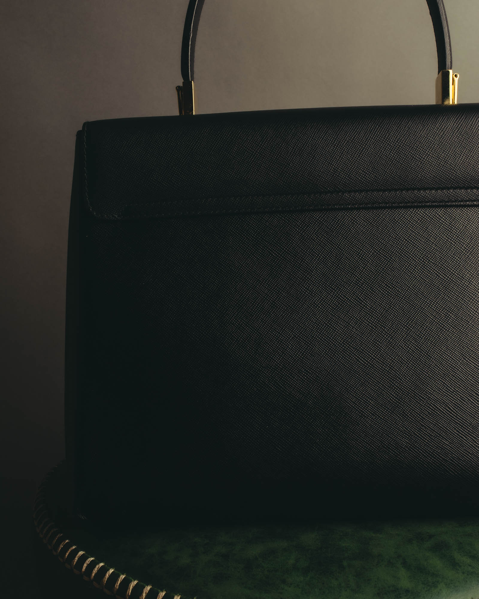 "Salvatore Ferragamo" 90's-00's Structured gancini leather top handle bag