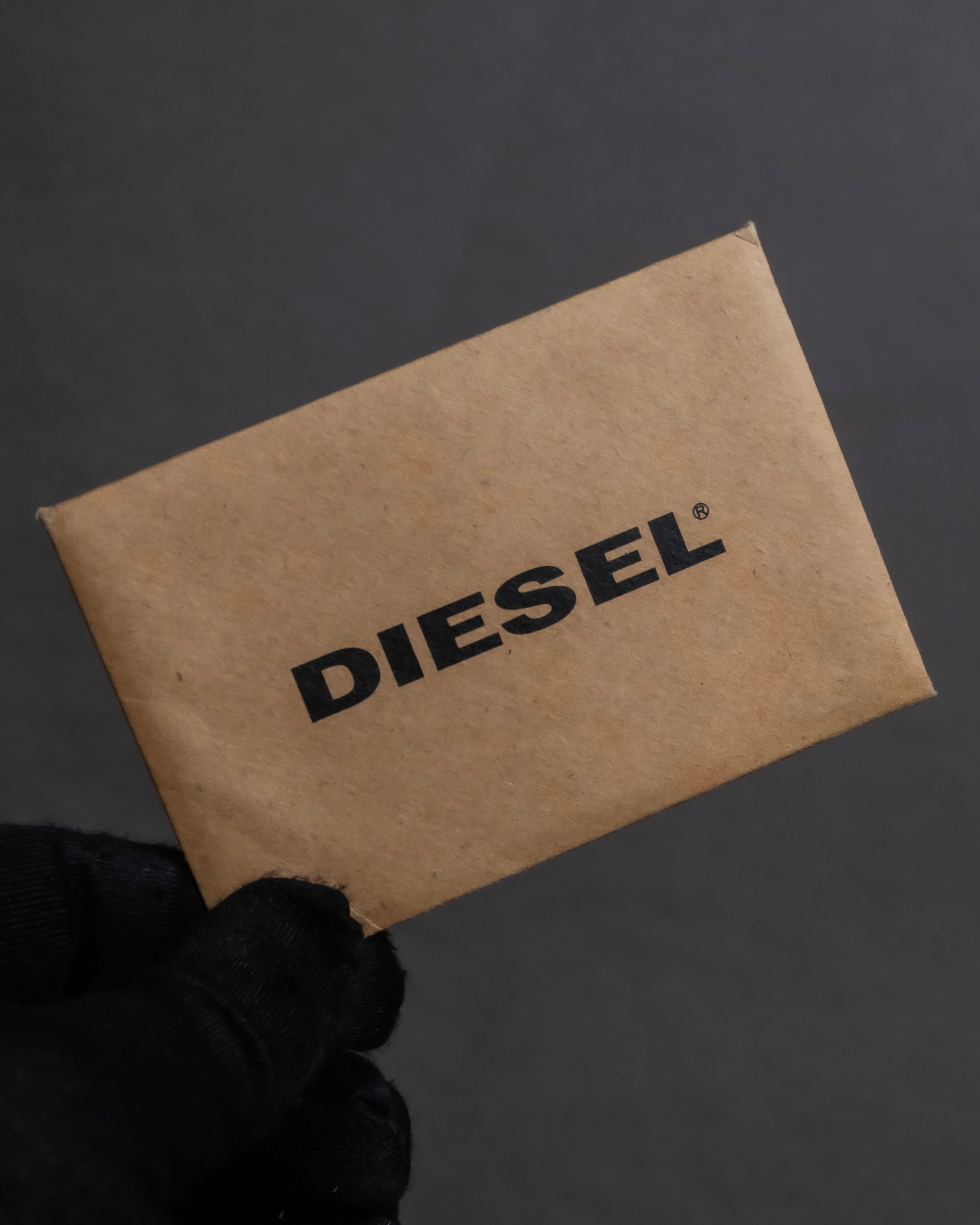 "DIESEL" Silver stud design leather one shoulder bag