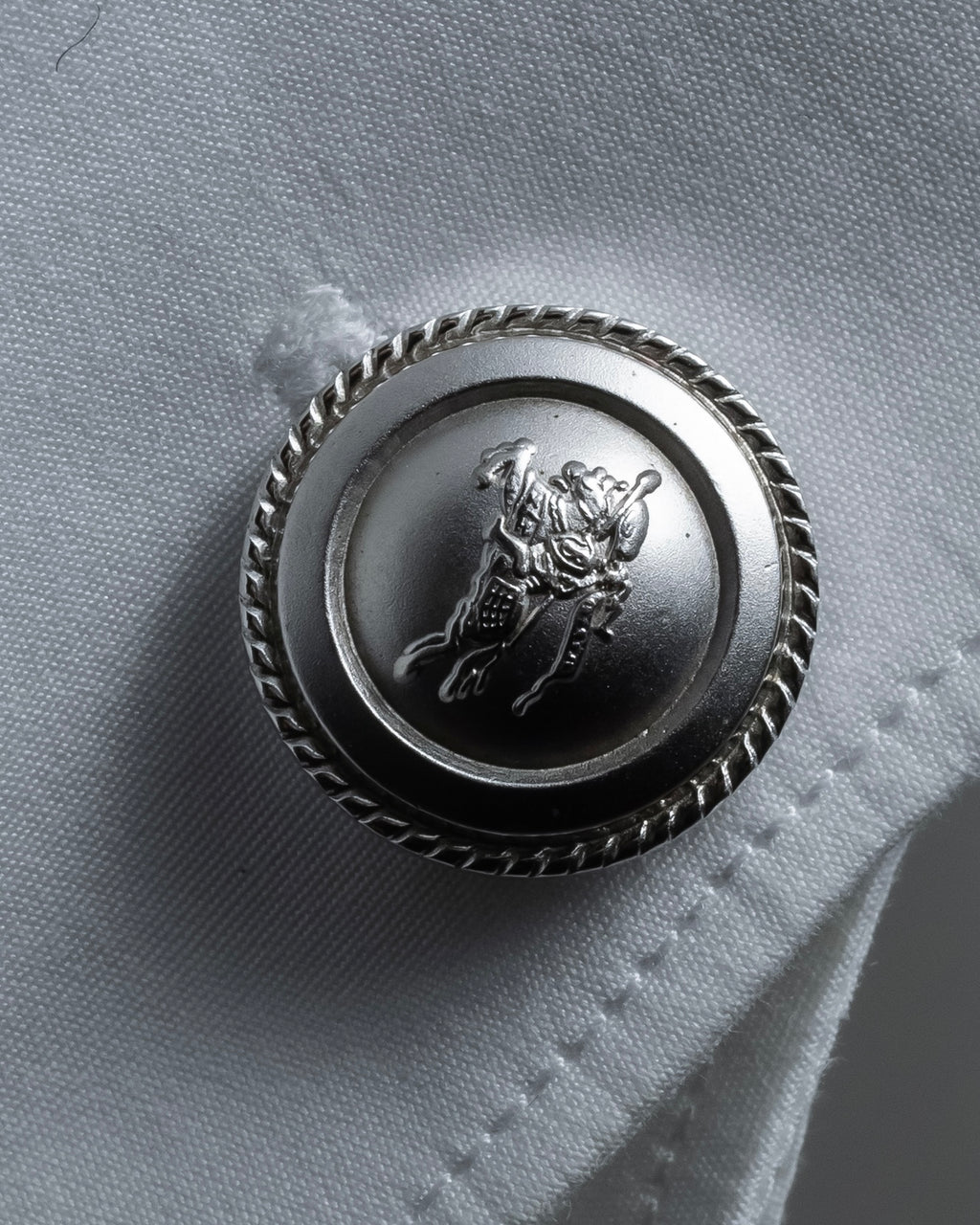 "BURBERRYS" Equestrian Knight engraved silver cufflinks