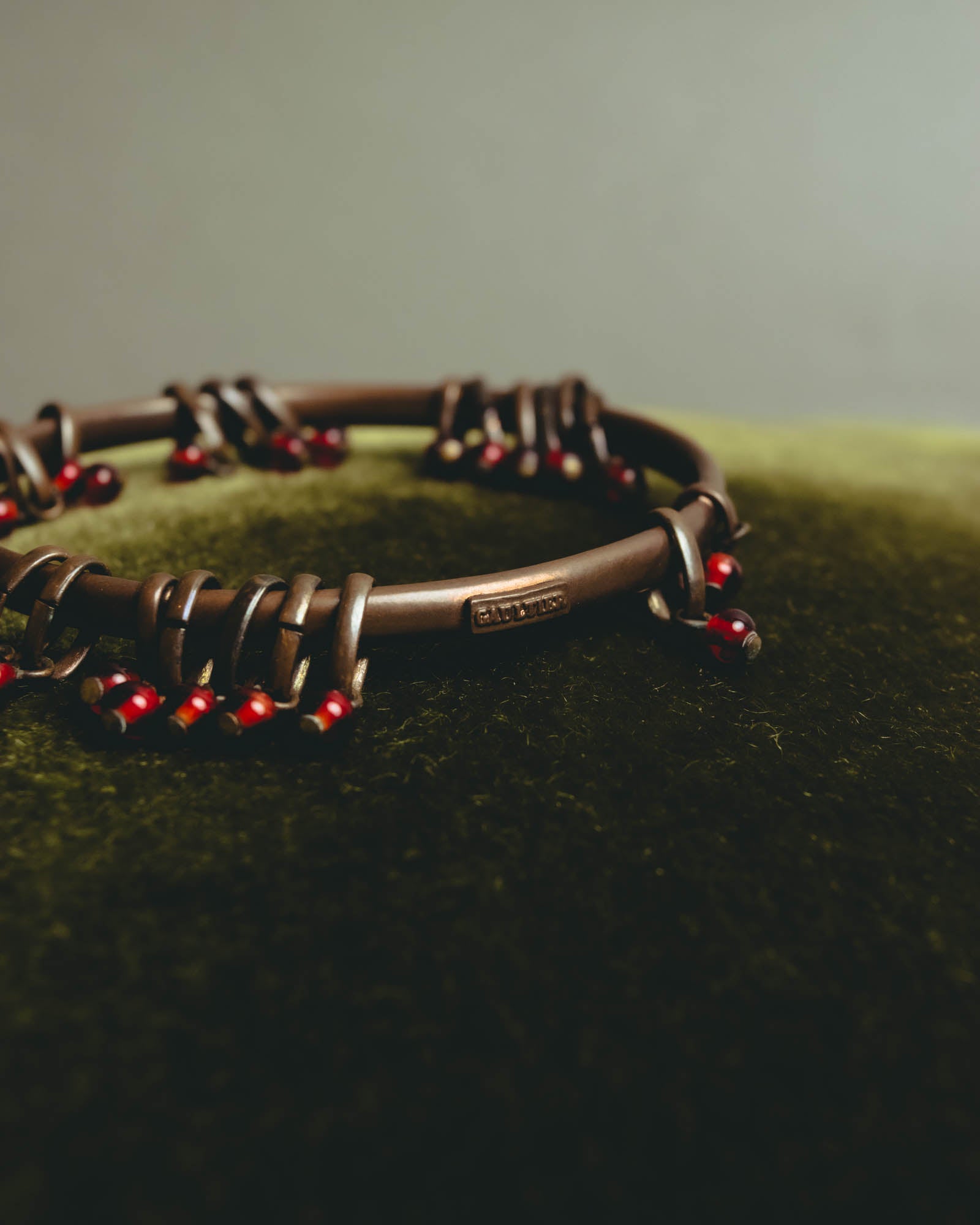 "Jean Paul Gaultier" 90's-00's Sculptural red bead bangle
