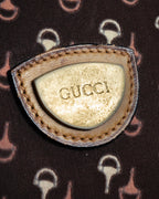 "GUCCI" Vintage horse harness motif pattern mini boston bag