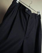 -SPECIAL- “Hermès” 80’s-90’s Super 120’s wool pinstripe double breasted setup