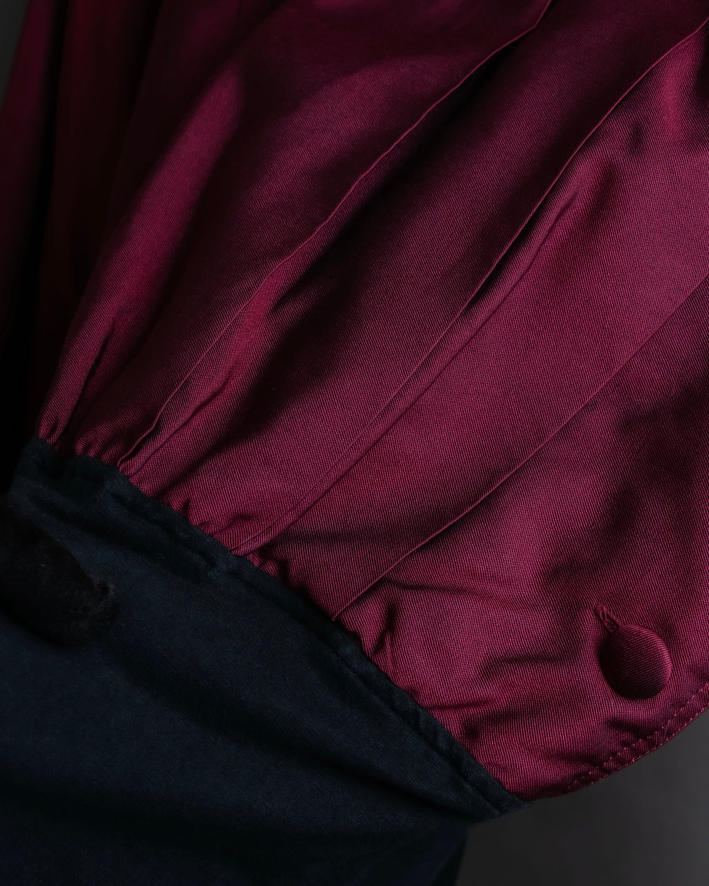 "JEAN PAUL GAULTIER FEMME"
 Waist different material switching design shirt