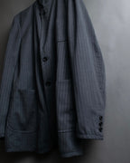 "COMME des GARCONS HOMME PLUS" 14SS modified lapel design striped jacket
