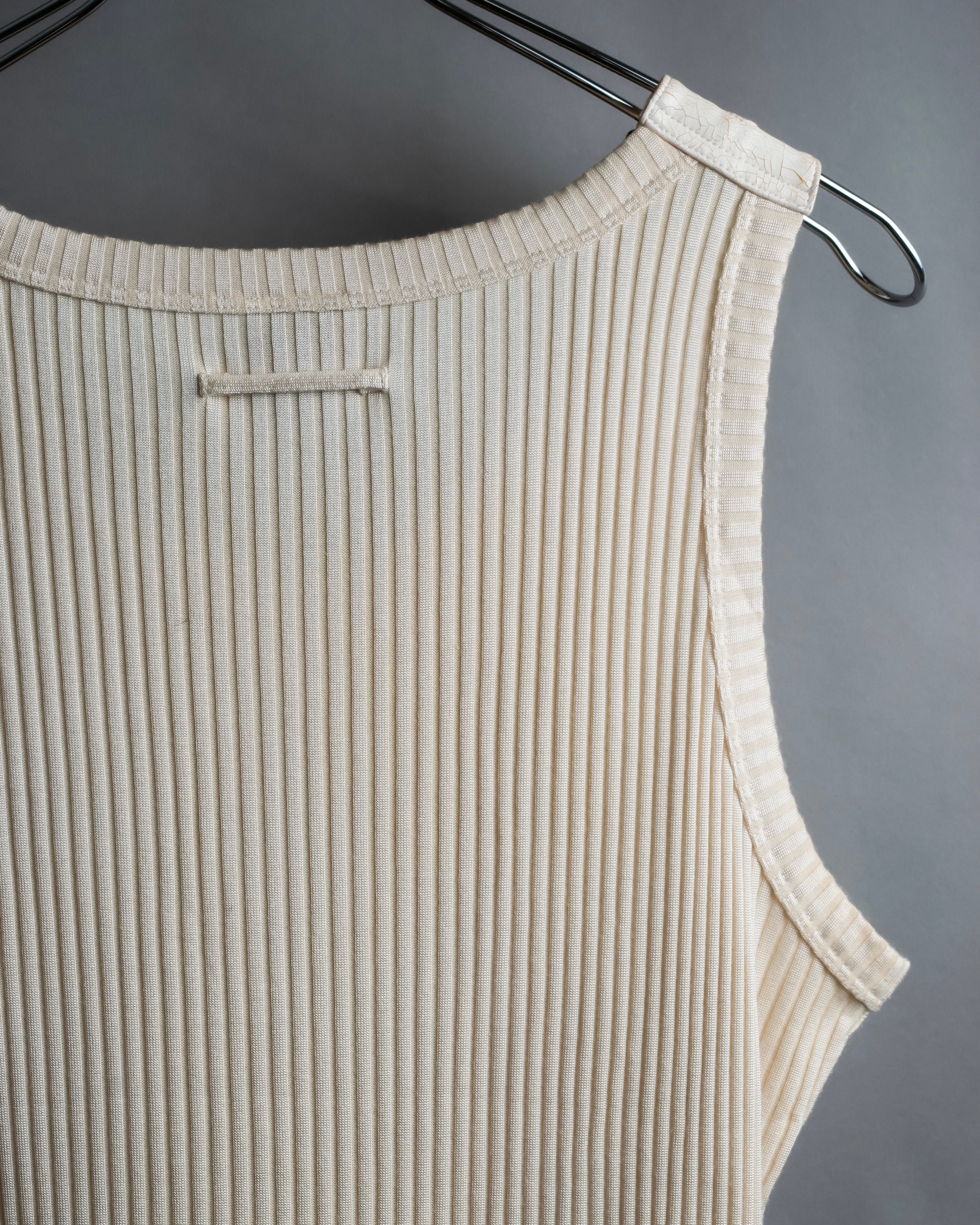 “Jean Paul Gautier” Double belted shoulder designed tank top