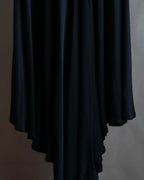 "MOSCHINO" Bicolor A line silhouette super long dress