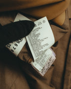 –SPECIAL– “Maison Martin Margiela” 2012AW Leather trench coat with Line 4 printed lining
