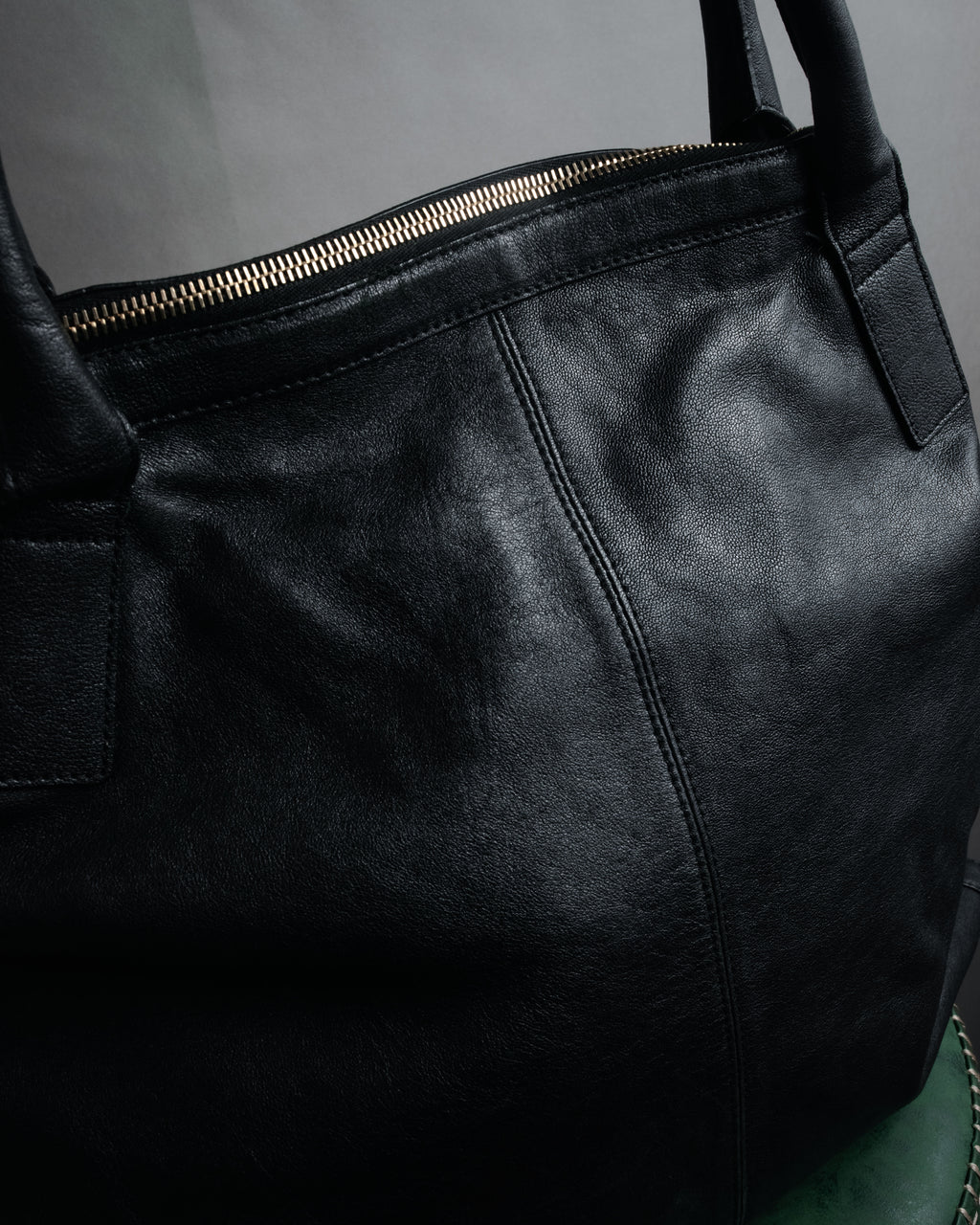 “Alexander McQueen” 2000’s Soft leather zip tote bag