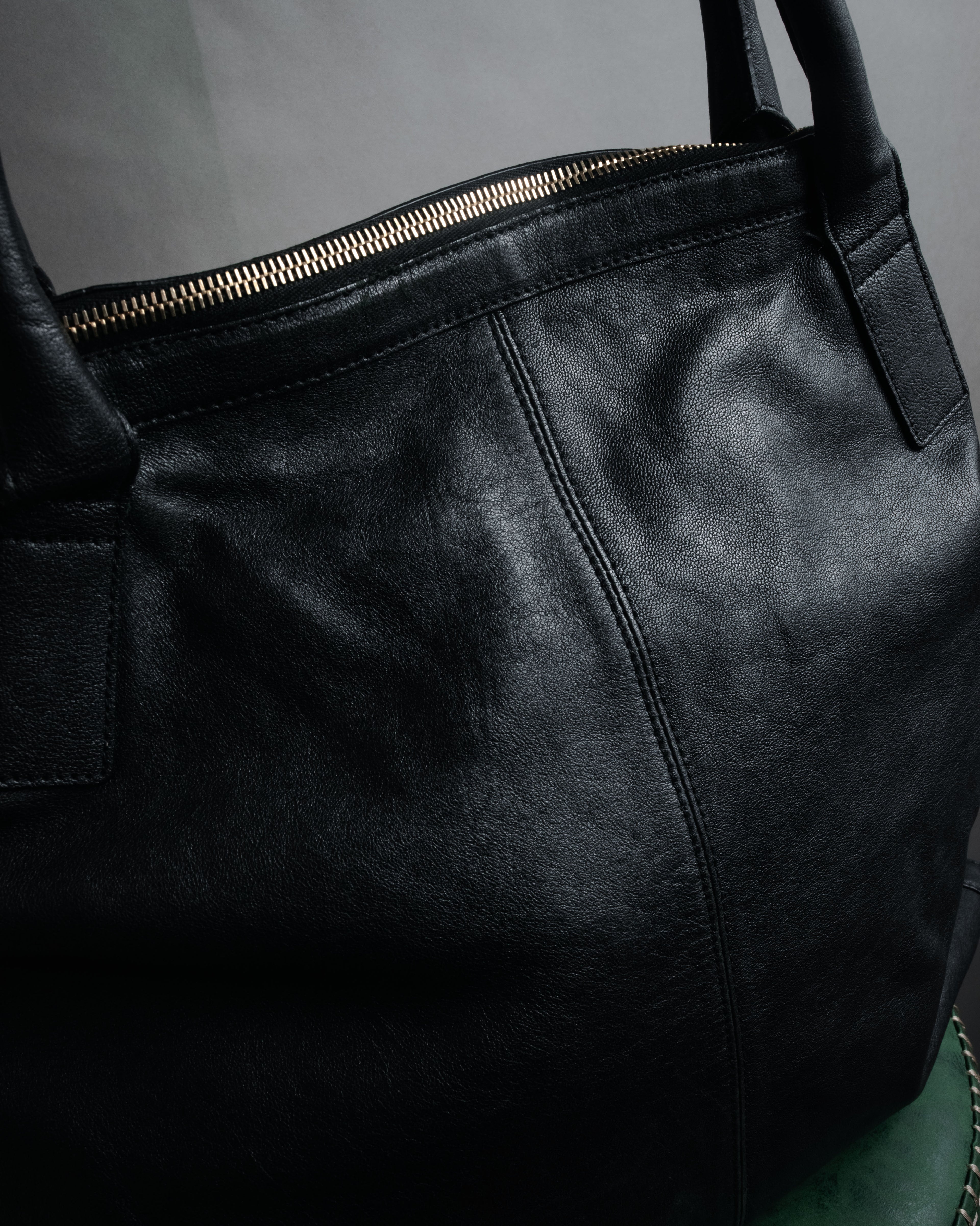 “Alexander McQueen” 2000’s Soft leather zip tote bag