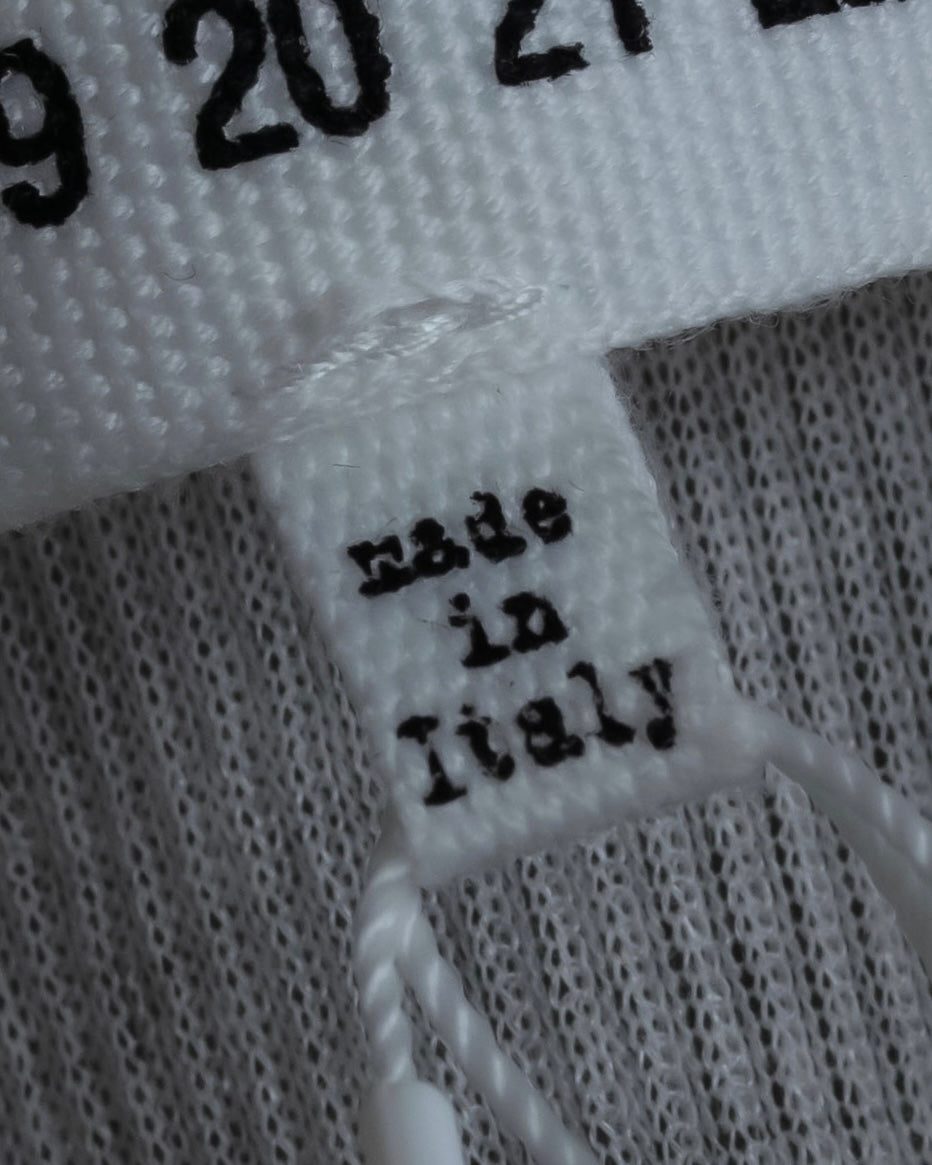 "MAISON MARGIELA" Stitch design net sheer tank top