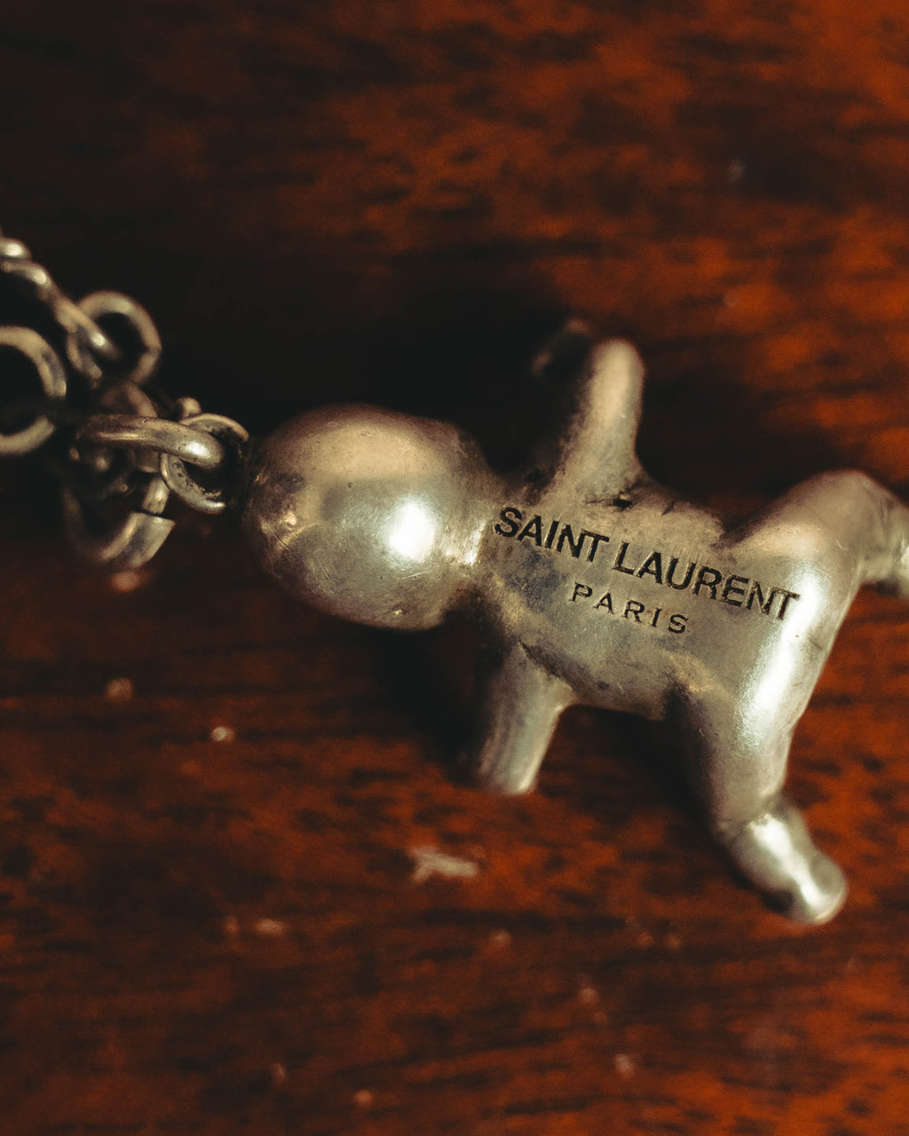 "Saint Laurent" 10's-20's Sculptural doll pendant necklace