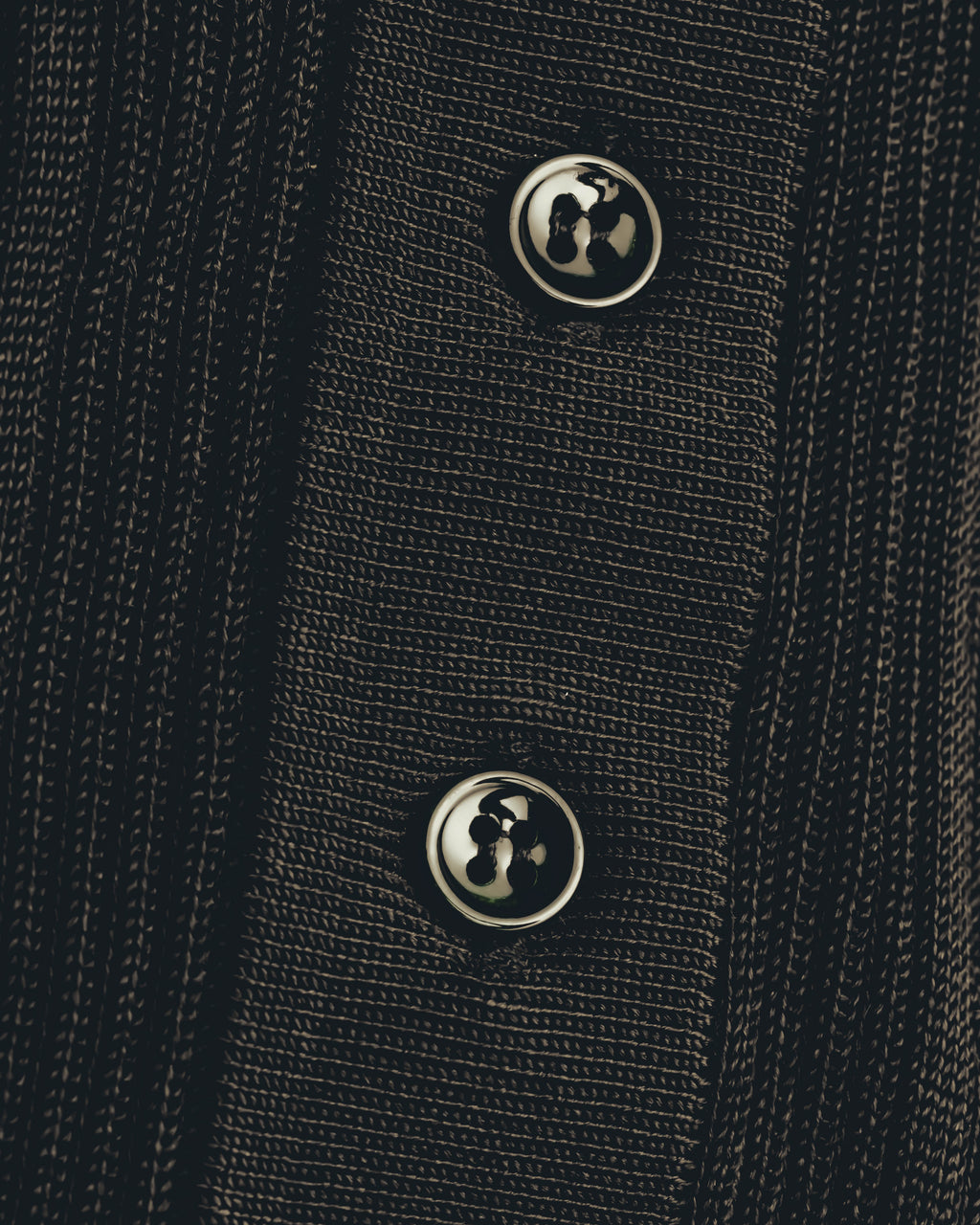 "SAINT LAURENT PARIS" 2020's Sheer ribbed silk blend polo cardigan